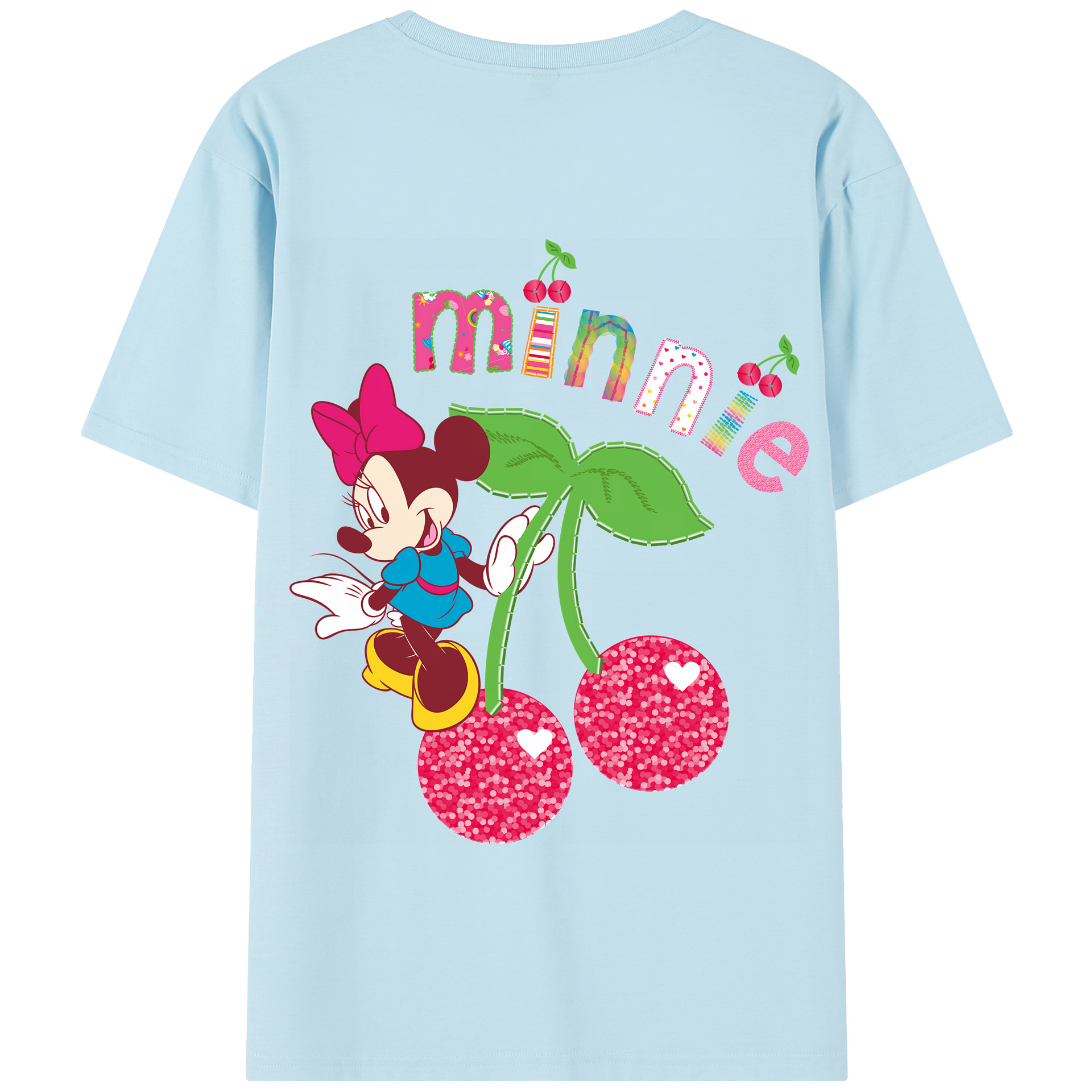 （画像用） ミッキーマウス Mickey Mouse 綿100％半袖Tシャツ（背面プリント）